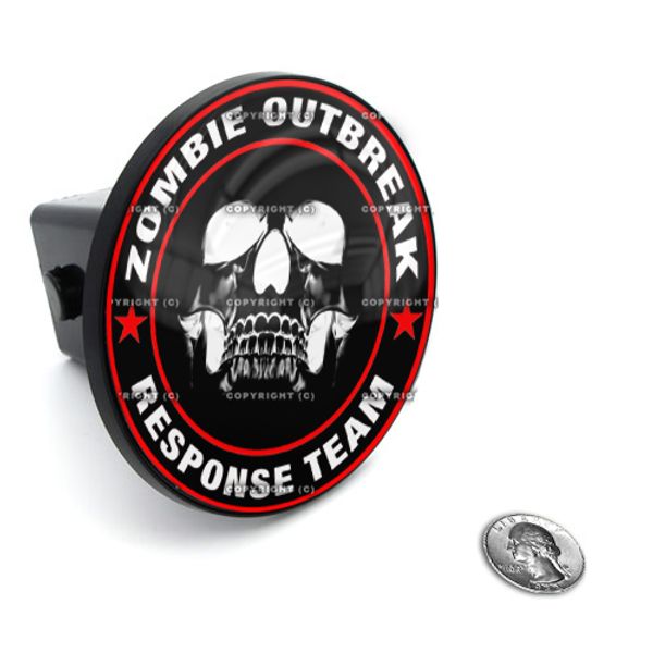  2" Tow Hitch Receiver Plug Cover Insert For SUV's & Trucks - "Zombie Outbreak" 