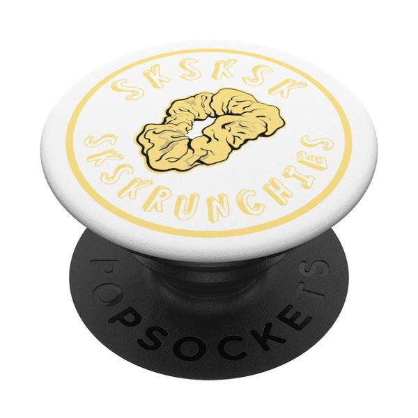 SKSKSK Pale Pastel Yellow White Hair Scrunchie Girl Meme PopSockets Grip and Stand for Phones and Tablets