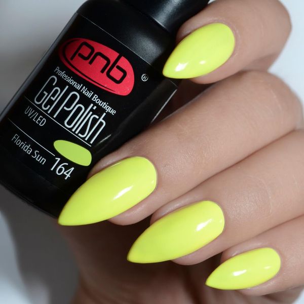 PNB Florida sun yellow gel nail polish 164