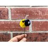 Pompom Bumble Bees Black&yellow W/googly Eyes Craft Spring Easter Floral Picks 6/pkg