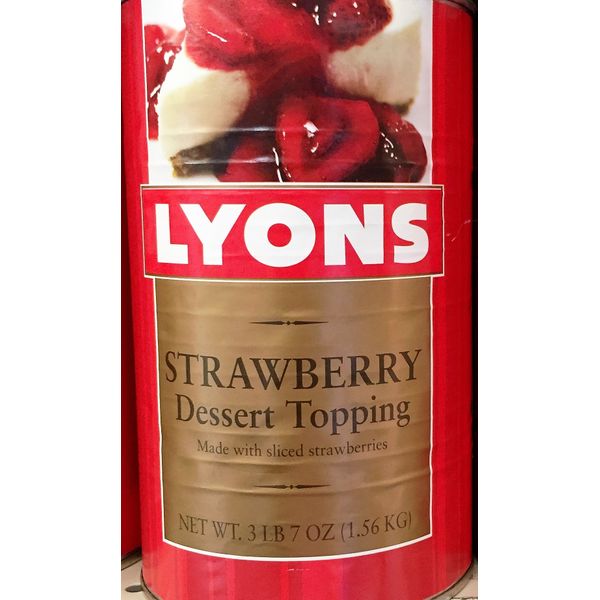 3LB 7oz Lyons Strawberry Dessert Topping (Pack of 1)