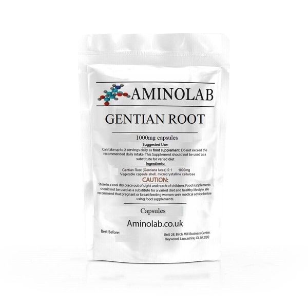 Aminolab - Gentian Root 1000mg 60 Capsules