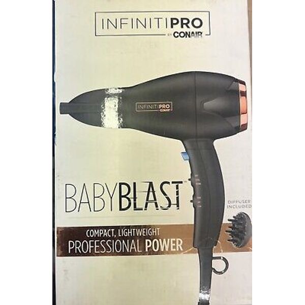 New Conair INFINITI PRO Baby  Blast Mini Plus Diffuser  Hair Dryer 359R