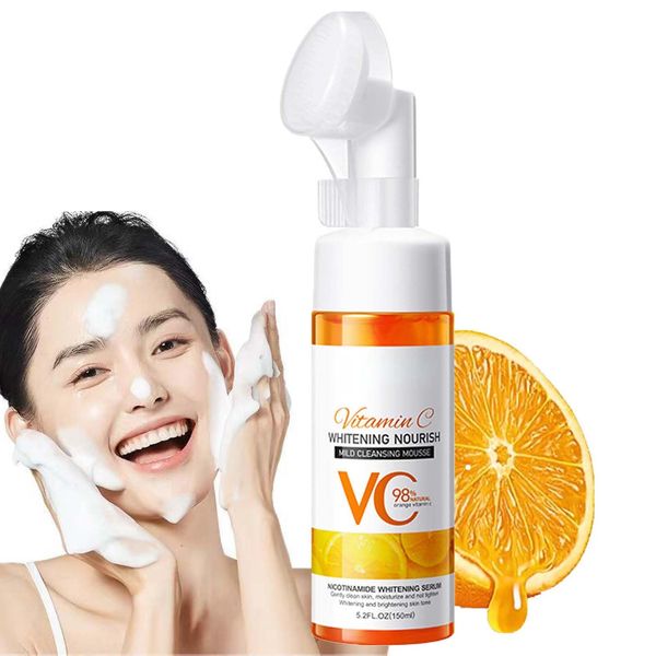 Vitamin C Face Cleanser, Gentle Face Cleanser For Sensitive Skin & Oily Skin, Sensitive Face Wash Women & Men For Dry Skin, Facial Cleanser For Blackheads, Acne, Dull Skin