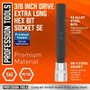 20pcs Extra Long Allen Hex Bit Socket Set 3/8" Drive SAE Metric Allen Socket Kit