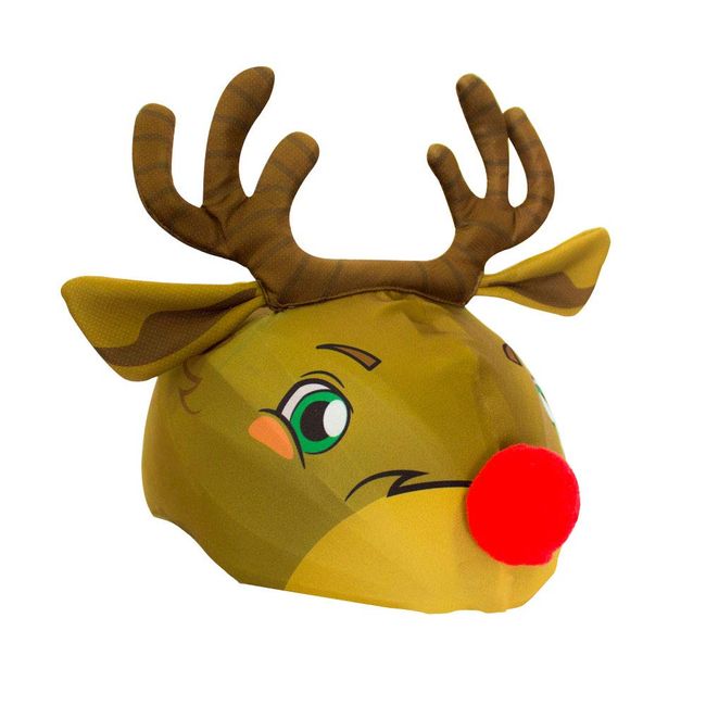 Rudolph Reindeer Santa Christmas Helmet Cover for Snowboard Cycling