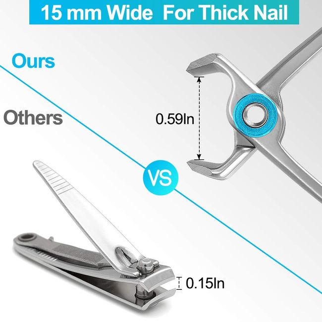 Nail Clippers for Men Thick Nails -DRMODE Heavy Duty Large Toenail  Clippers for Thick Nails with Wide Jaw Opening, Ultra Sharp Stainless Steel  Finger Nail Clippers Cutter for Tough Nails,Seniors,Adult 