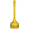 Eagle 1202 Galvanized Steel Poly Tube Cigarette Butt Receptacle, 2-1/2 gallon Capacity, 35" Height, 11" Diameter, Yellow
