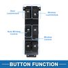 A ABSOPRO Power Window Switch Front Left Driver Side Window Control Switch for Hyundai Santa Fe 2007-2011 Black