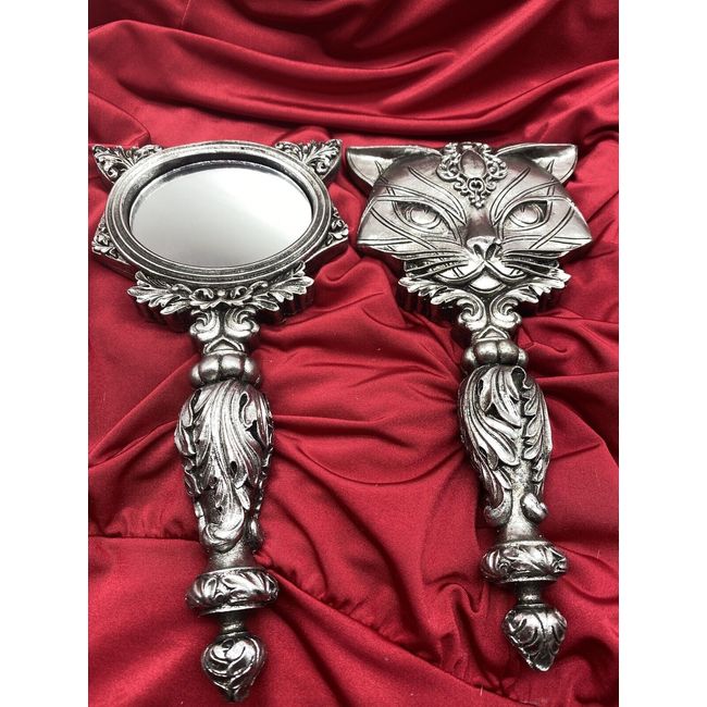 Alchemy England V64 Sacred Cat Hand Mirror Gothic Vintage Vanity IN HAND