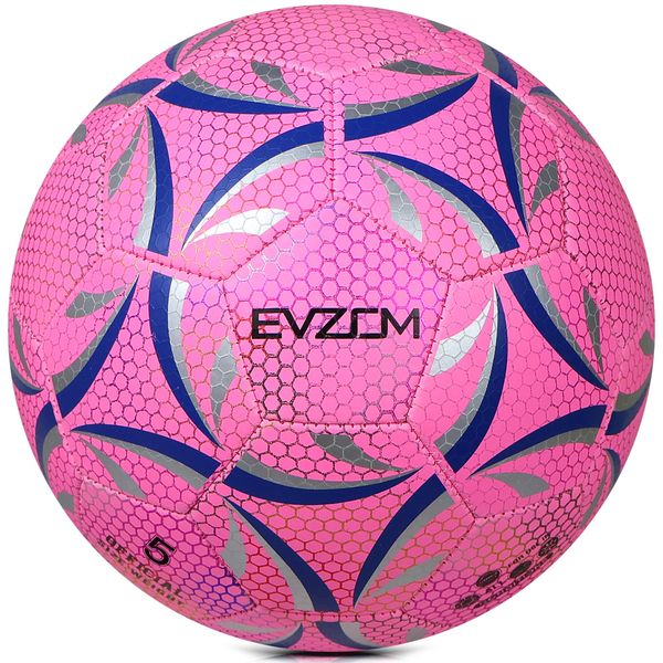 EVZOM Soccer Ball Luminous Official Match Game American Soccer Size 5 Toy Suitable for Young Teen, Children, Boys, Girls, Adult，School, League Game Play Training Standard Ball Indoor Outdoor Gift