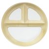 titto P37004 3-Compartment Dish (Round), Light Brown