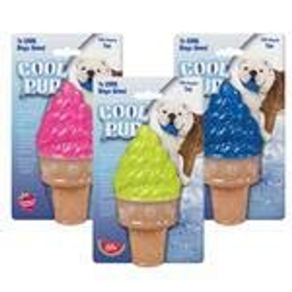 Cool Pup Toy Lg Ice Cream Cone Blue