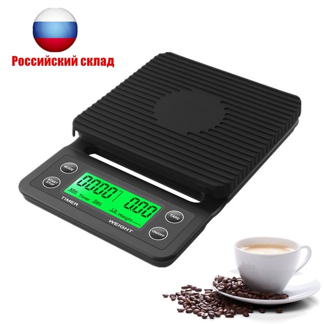 Digital Coffee Scale with Timer LED Screen Espresso USB 3kg Max.Weighing  0.1g High Precision Measures in Oz/ml/g Kitchen Scale