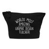 Flox Creative Makeup Bag Amazing Graphic Design Teacher Black