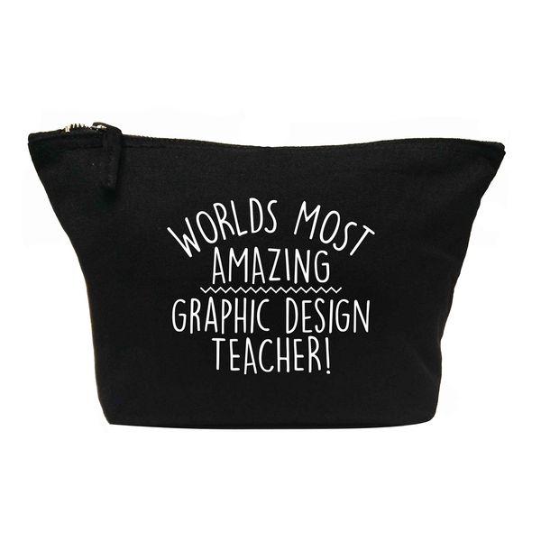 Flox Creative Makeup Bag Amazing Graphic Design Teacher Black