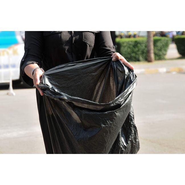 44 Gal. Heavy-Duty Black Trash Bags - 38 in. x 53 in. (Pack of 100) 1.5 mil  (eq) - for Construction and Commercial Use