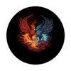 Phoenix Artwork Mythical Bird Rejuvenation Phoenix Rising PopSockets Adhesive PopGrip