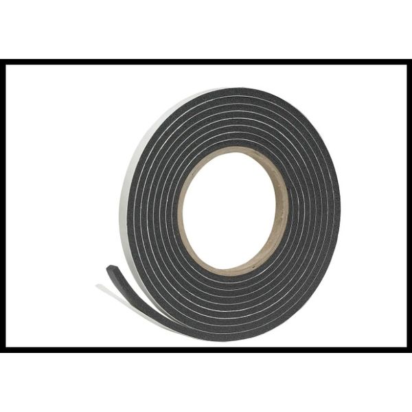 3/8 in. X 3/16 in. X 10 ft. Black High-Density Rubber Foam Weatherstrip Tape