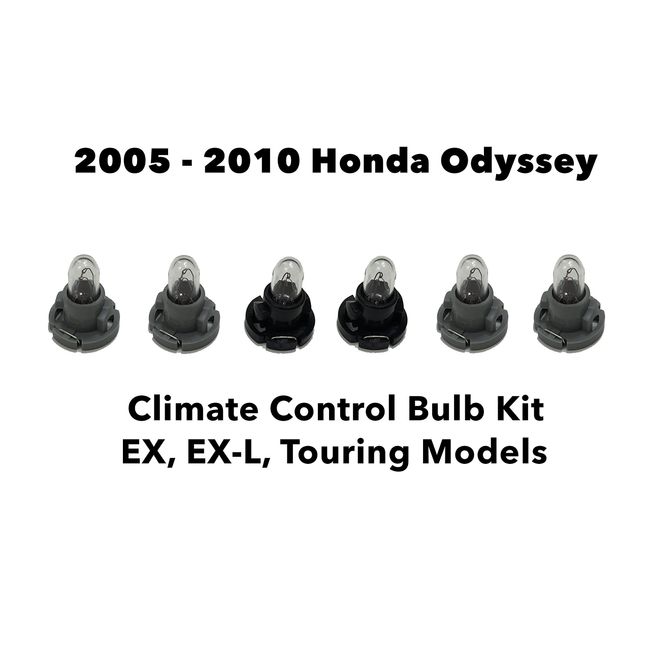 Genuine OEM Honda Odyssey (Set of 6 Bulbs) Heater A/C Climate Control Light Bulb Kit (EX, EX-L, Touring) 2005-2010