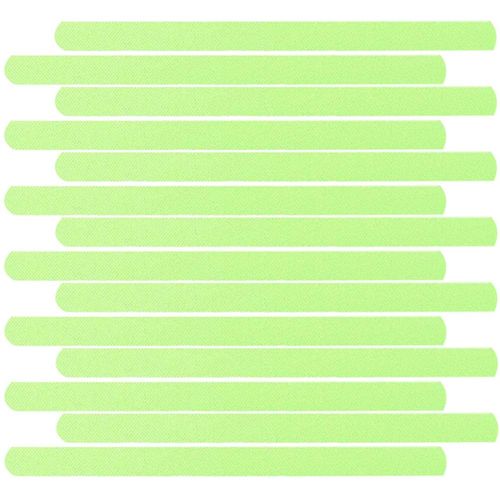 Garneck 24pcs Non-skid Stair Floor Grips Glow in the Dark Stair Treads Tape Luminous PEVA Strip Warning Security Tapes