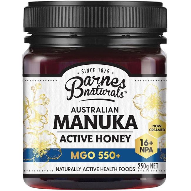 Australia Barnes Naturals MGO 550+ Australian Manuka Honey 250g 1 Pack, Basic