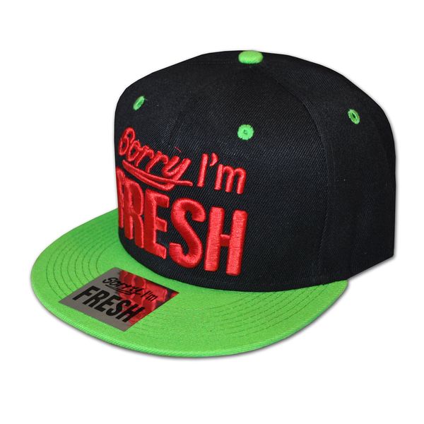 Snapbacks Sorry I'm Fresh 2-Tone Black and Green Baseball Cap