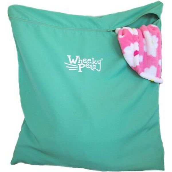 Pets Laundry Helper, Bag for Pet Beds, Fleece, C&C Green and White