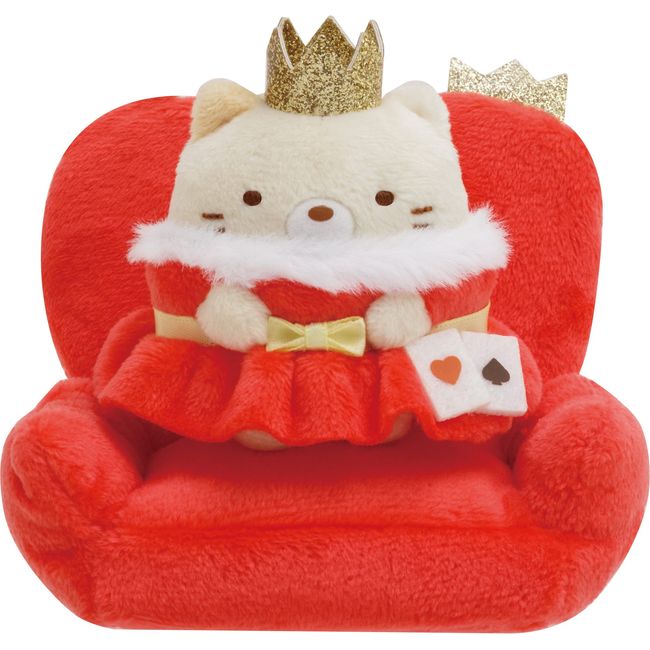 Sumikko Gurashi MF65501 Tenori Plush Toy Set, Cat (Queen of Hearts) & Sofa of Hearts