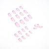 Bufenia Press on Nails Short French Tip Nails Oval Fake Nail Tips Glossy False Nails Full Cover Acrylic Nails for Women and Girls(Purple)