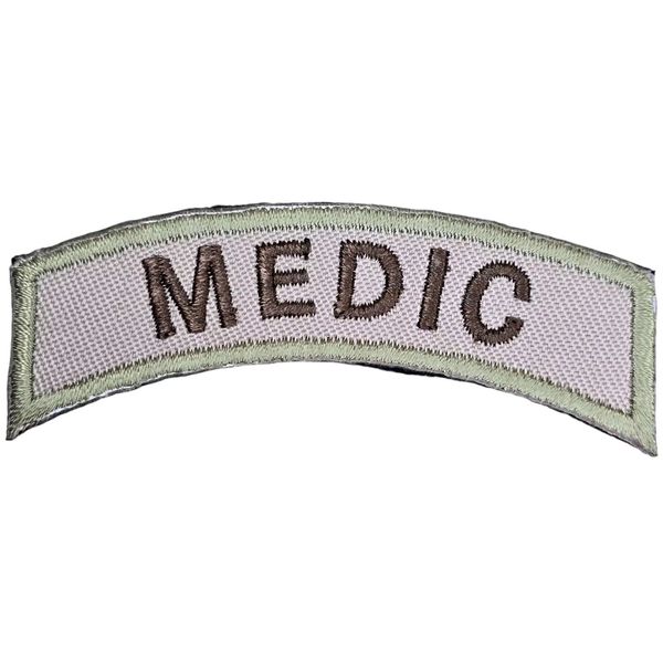 MEDIC NAME TAG ROCKER ARC TAB HOOK MULTICAM TACTICAL MORALE PATCH