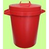 BritishBins Heavy Duty Dustbin 90 ltr Red