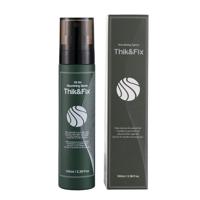 Thik&Fix Hair Growth Spray, Hair Thickening Spray for Men & Women, Increase Volume & Texture, Moisturizing Scalp and Hair, Reduce Tangles (3.38 Fl oz)