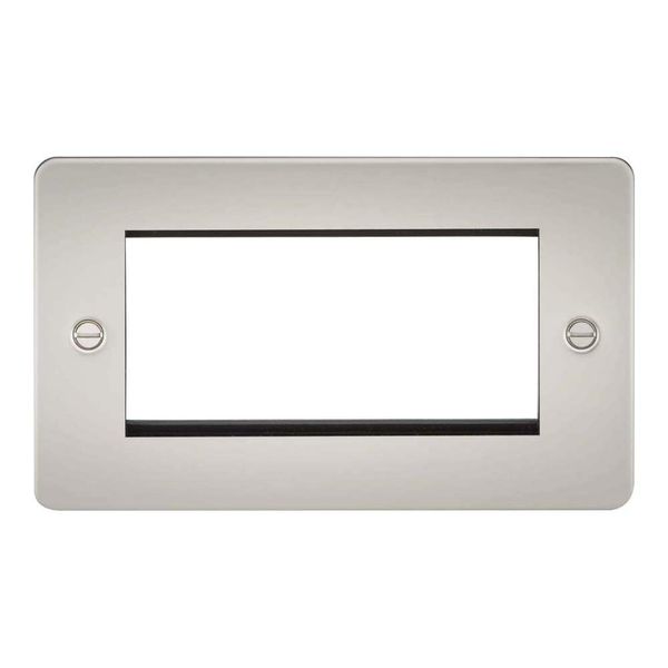 Knightsbridge FP4GPL Flat Plate Modular Faceplate, Pearl, 4G