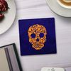 Shopagift Orange Skull 2 Pack Coasters Gift - 9cm x 9cm
