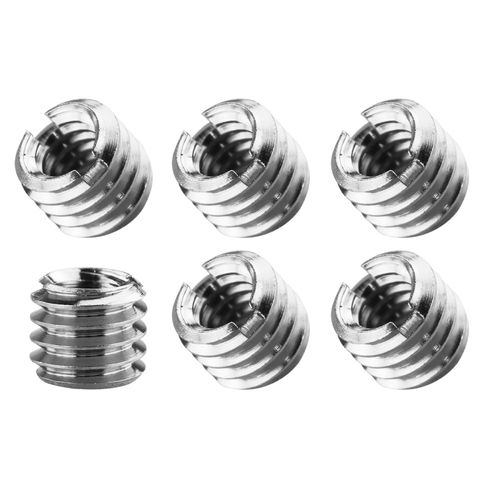 Pack of 6 Camera Tripod Thread Adapters, 1/4 Inch to 3/8 Thread Adapter of Tripod Adapter Screw of the Nut of the Converter for Camera Video Tripod Monopod Ballhead of Mount and Light