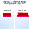 Avery Big Tab Extra-Wide Insertable Dividers for 3 Ring Binders, 8-Tab Set, Multicolor, 6 Sets (21211)
