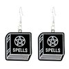 Bluebubble HAUNTED HOUSE Spell Book Dangle Earrings on Gift Card
