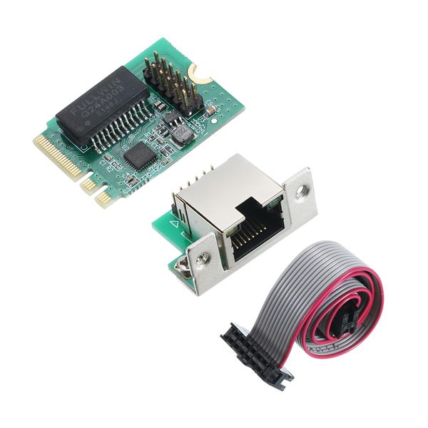 sourcing map M.2 A+E Gigabit Network Card 8125B 1G Ethernet Port 1000Mbps High Speed for Desktop, PC, Office Computer