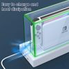 Dust Cover with 16 LED Colors Light Base for Nintendo Switch/OLED,Slim Dock Case
