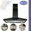 30"Wall Mounted Kitchen Range Hood 350CFM Touch control Cook Vent Black LED 
