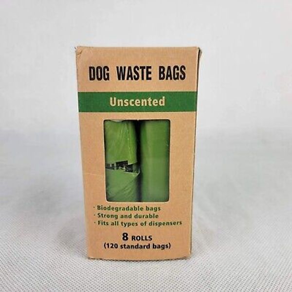 Dog Pet Waste Bags Unscented Biodegradable 120 count