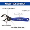 WORKPRO 2-piece Adjustable Wrench Set 6-Inch & 10-Inch Wrenches Metric & SAE