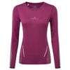 RONHILL Running, Wmn's Tech Reflect L/S Tee, Blackcurrant/Reflect, 16