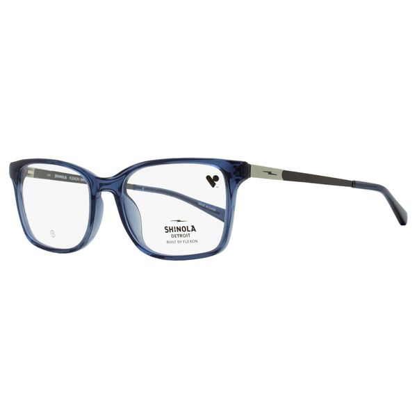 Shinola Flexon Rectangular Eyeglasses SH37003 413 Crystal Blue 53mm
