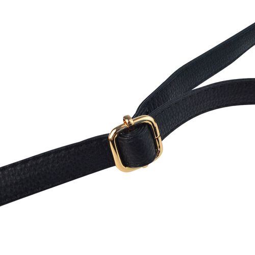 mifengdaer Universal Bag Straps Replacement Adjustable Leather Messenger Bag Strap with Metal Swivel Hooks for Bag/Handbag Handle/Cross-body Bag/DIY Purse Making 23.6”-49.2”(Black)