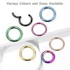 PiercedOff Titanium PVD Green Hinged Segment Ring - Thickness 18GA (1mm) / Diameter 8mm