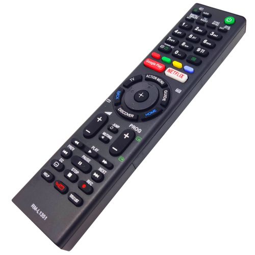 Kindsion Compatible Remote Control for Sony RMF-TX200B, RMF-TX200U, RMF-TX201U, XBR-100Z9D, XBR-45A8F, XBR-49X800D TV with Google Play, Netflix and YouTube Buttons (No Voice Control)