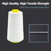 Serger Thread, All-Purpose Thread for Sewing, Polyester, 4 Cones of 3000 Yards Each Spool for Sewing Machine (Coffee)