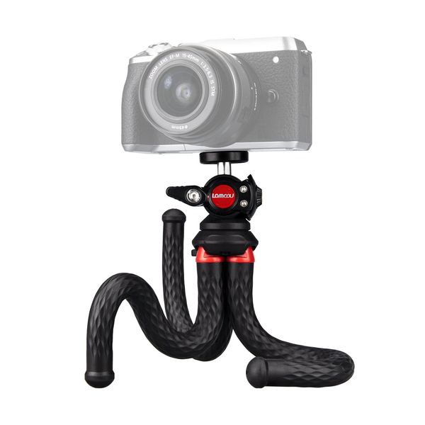 Lammcou Camera Tripod Flexible Mini Small Travel Lightweight Compact Bendy Selfie Gorrila Tripod for DSLR Camera Vlogging Video Camera Camcorder Webcam Projector Ring Light Accessory